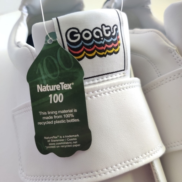 GOATS Slip On Sneakers Platform White Leather Hook Loop Chunky Women's 8.5 Retro - Picture 10 of 15